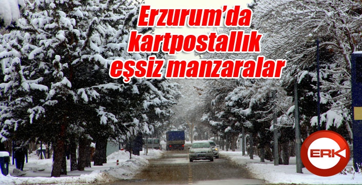 Erzurum’da kartpostallık eşsiz manzaralar