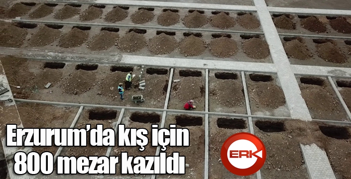 Erzurum’da kış için 800 mezar kazıldı