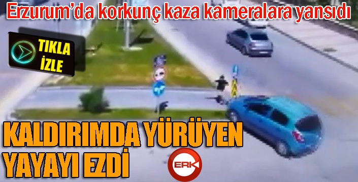 Erzurum'da korkunç kaza...