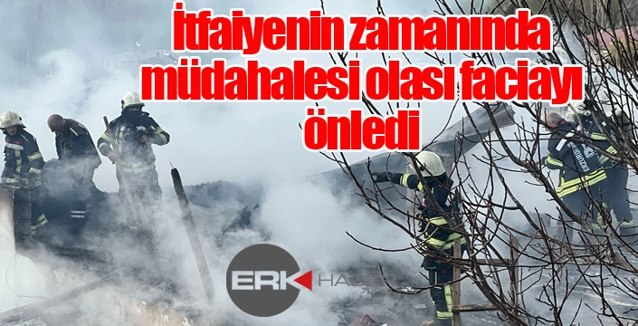 Erzurum'da korkutan yangın...