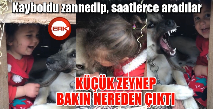 Erzurum’da küçük çocuğun köpek sevgisi görenleri gülümsetti