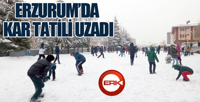 Erzurum'da okullar yarın da tatil...