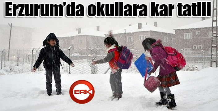 Erzurum’da okullara kar tatili