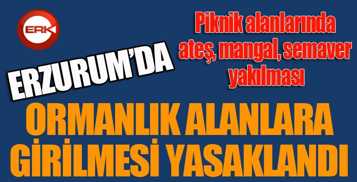 Erzurum’da orman yangınlarını önlemek amacıyla yasaklar başladı...