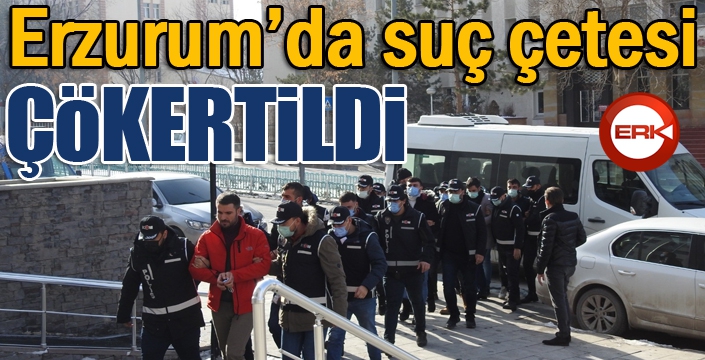 Erzurum’da suç çetesi çökertildi