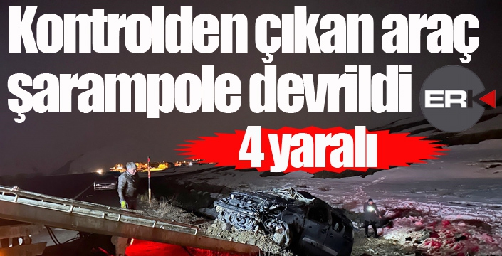 Erzurum’da trafik kazası; 4 yaralı