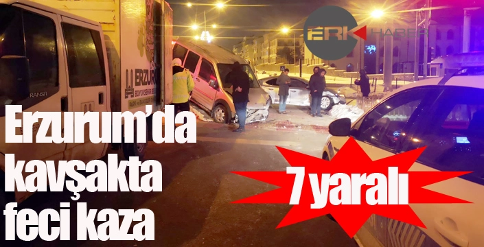Erzurum’da trafik kazası: 7 yaralı