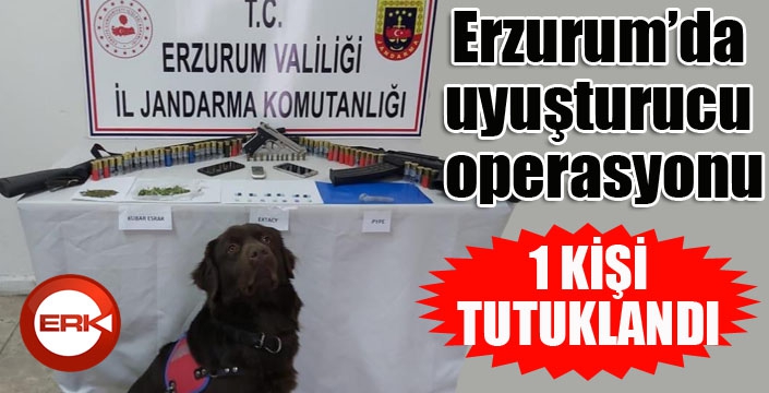 Erzurum’da uyuşturucu operasyonu: 1 tutuklama