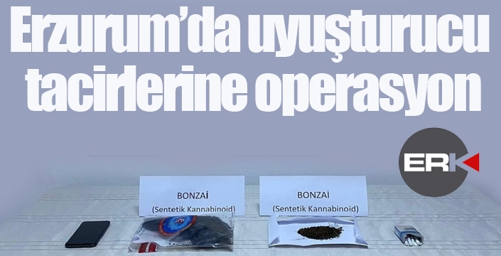 Erzurum’da uyuşturucu tacirlerine operasyon