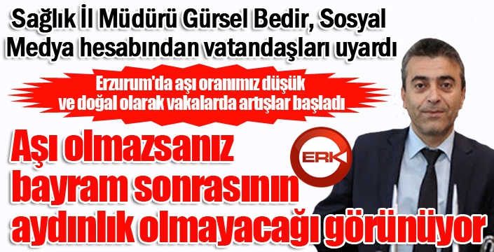 Erzurum'da vaka sayısı artıyor...