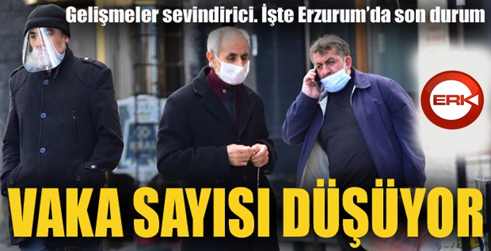 Erzurum'da vaka sayısı düşüyor