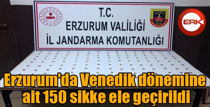 Erzurum'da Venedik dönemine ait 150 sikke ele geçirildi