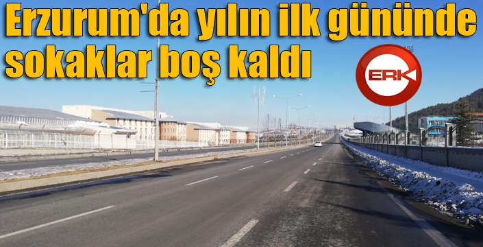 Erzurum'da yılın ilk gününde sokaklar boş kaldı