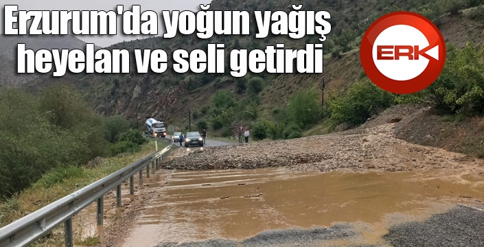 Erzurum'da yoğun yağış heyelan ve seli getirdi
