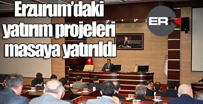 Erzurum’daki yatırım projeleri masaya yatırıldı