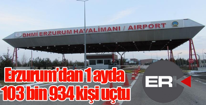 Erzurum’dan 1 ayda 103 bin 934 kişi uçtu