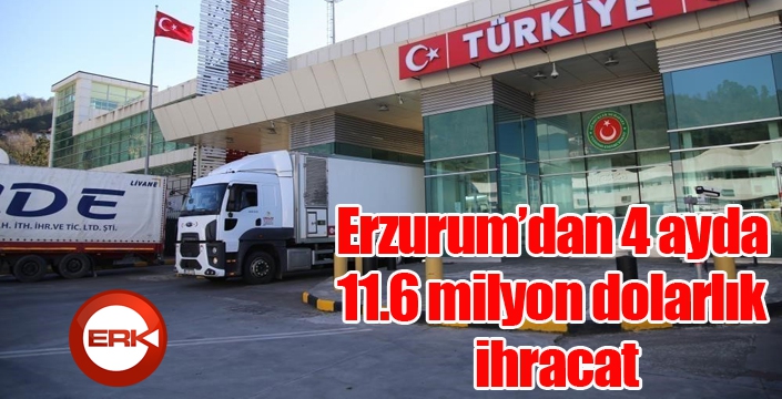 Erzurum’dan 4 ayda 11.6 milyon dolarlık ihracat