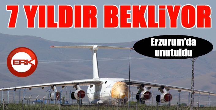 Erzurum Havalimanında müzelik uçak