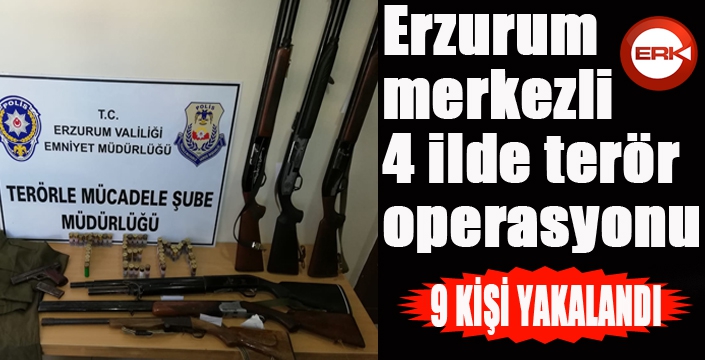 Erzurum merkezli 4 ilde terör operasyonu