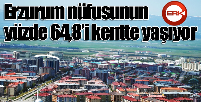 Erzurum nüfusunun yüzde 64,8’i kentte yaşıyor