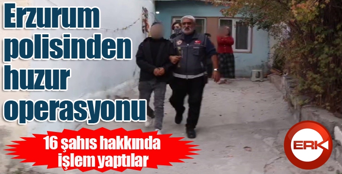 Erzurum polisinden huzur operasyonu