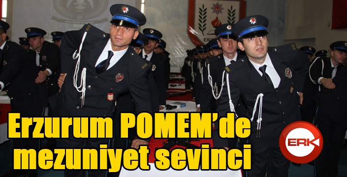 Erzurum POMEM’de mezuniyet sevinci