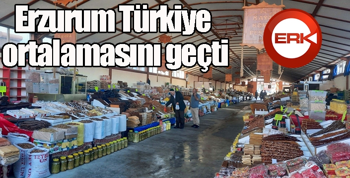 Erzurum Türkiye ortalamasını geçti