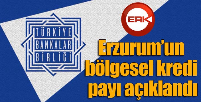 Erzurum’un bölgesel kredi payı açıklandı