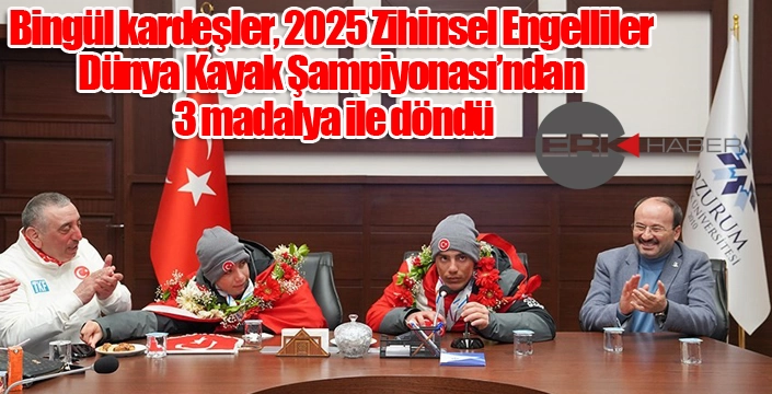 ETÜ’lü Bingül kardeşler 2025 Zihinsel Engelliler Dünya Kayak Şampiyonası’ndan 3 madalya ile döndü