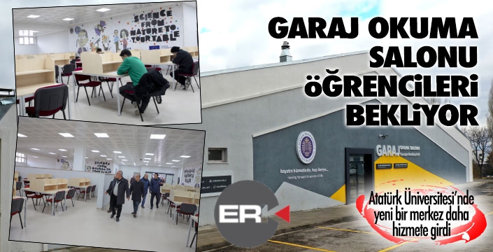 Garaj okuma salonu öğrencilerini bekliyor 