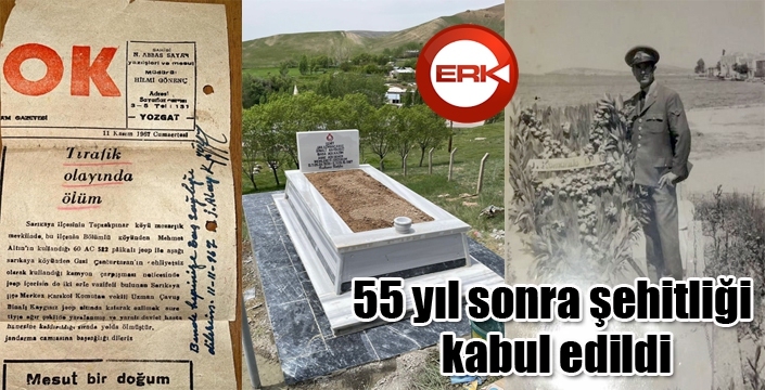 Gazete kupürüyle kabul edilen şehitlik