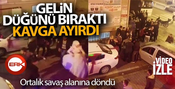 Gelin düğünü bıraktı kavga ayırdı