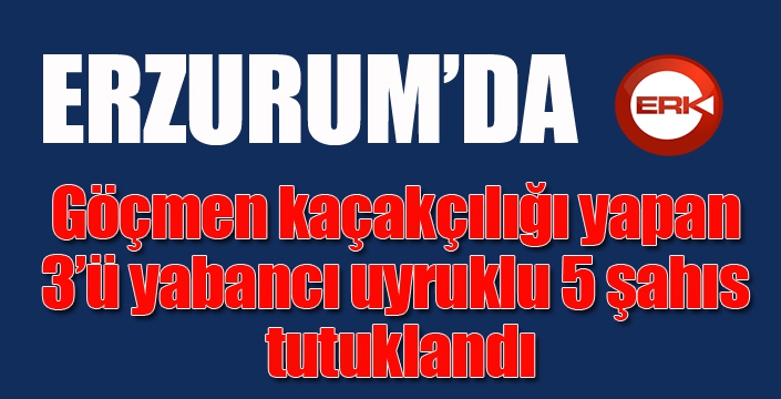 Göçmen kaçakçılığı yapan 3’ü yabancı uyruklu 5 şahıs tutuklandı