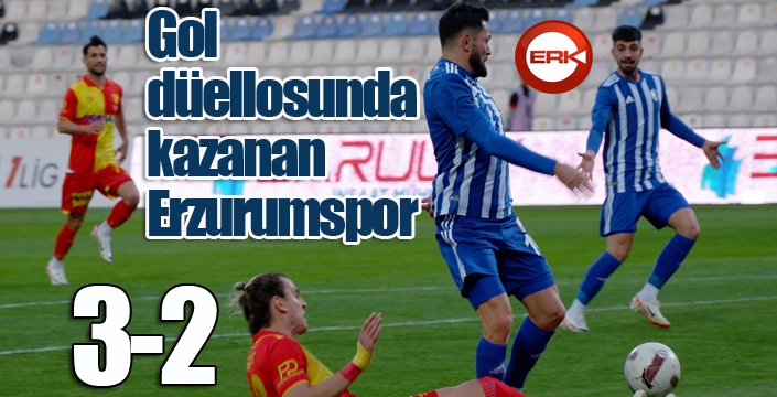 Gol düellosunda kazanan Erzurumspor...