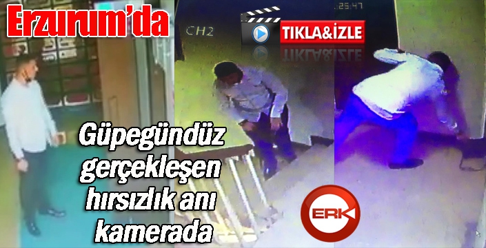 Güpegündüz gerçekleşen hırsızlık anı kamerada