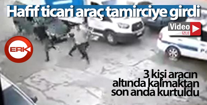 Hafif ticari araç tamirciye girdi