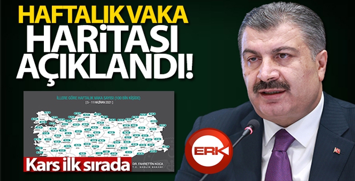 Haftalık vaka haritası açıklandı!