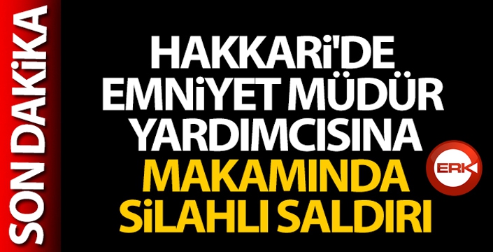 Hakkari'de emniyet müdür yardımcısına makamında silahlı saldırı