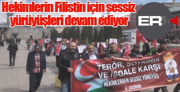 Hekimlerin Filistin için sessiz yürüyüşleri devam ediyor