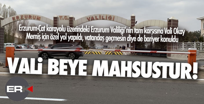 Hiç yakışmadı Vali Bey! Vali'ye özel yol olur mu?