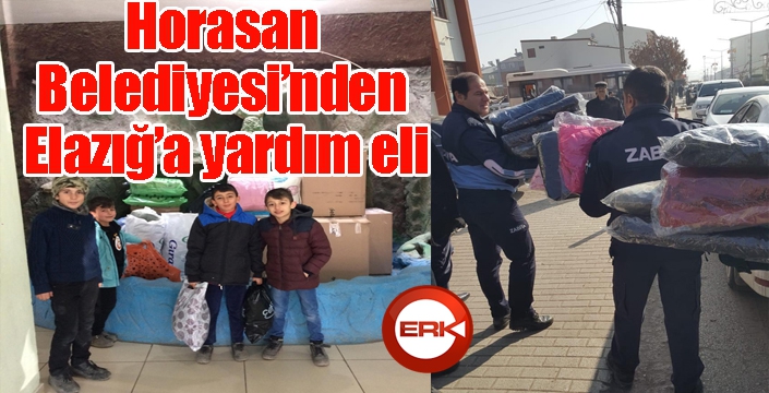 Horasan Belediyesi’nden Elazığ’a yardım eli