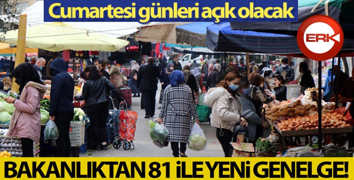 İçişleri Bakanlığı'ndan 81 İl Valiliğine 'PazarYerleri' konulu genelge