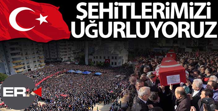 İdlib şehitlerini uğurluyoruz... 