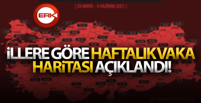 İllere göre haftalık vaka haritası açıklandı