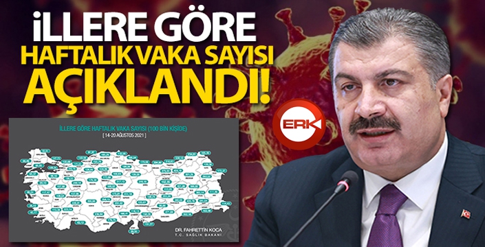 İllere göre haftalık vaka sayıları açıklandı!