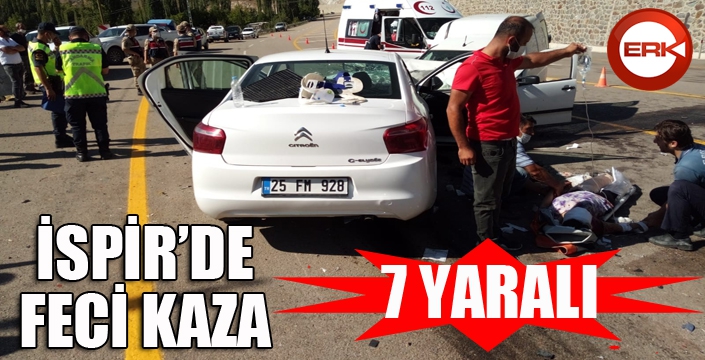 İspir’de feci kaza: 7 yaralı