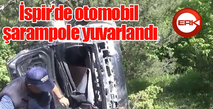 İspir’de otomobil şarampole yuvarlandı: 1 ölü, 2 yaralı