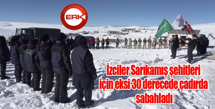 İzciler Sarıkamış şehitleri için eksi 30 derecede çadırda sabahladı