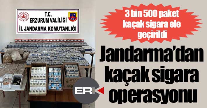 Jandarma’dan kaçak sigara operasyonu