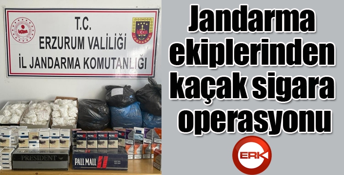 Jandarma ekiplerinden kaçak sigara operasyonu